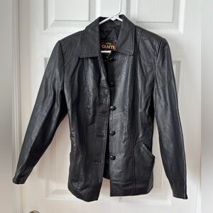 Black Leather Women's Jacket